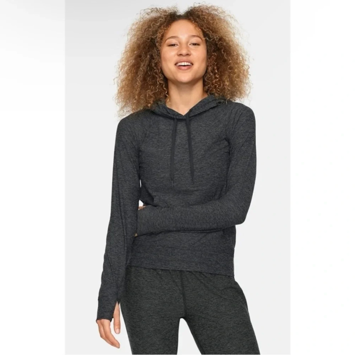Outdoor Voices Women’s CloudKnit All Day Hoodie in Charcoal Size M