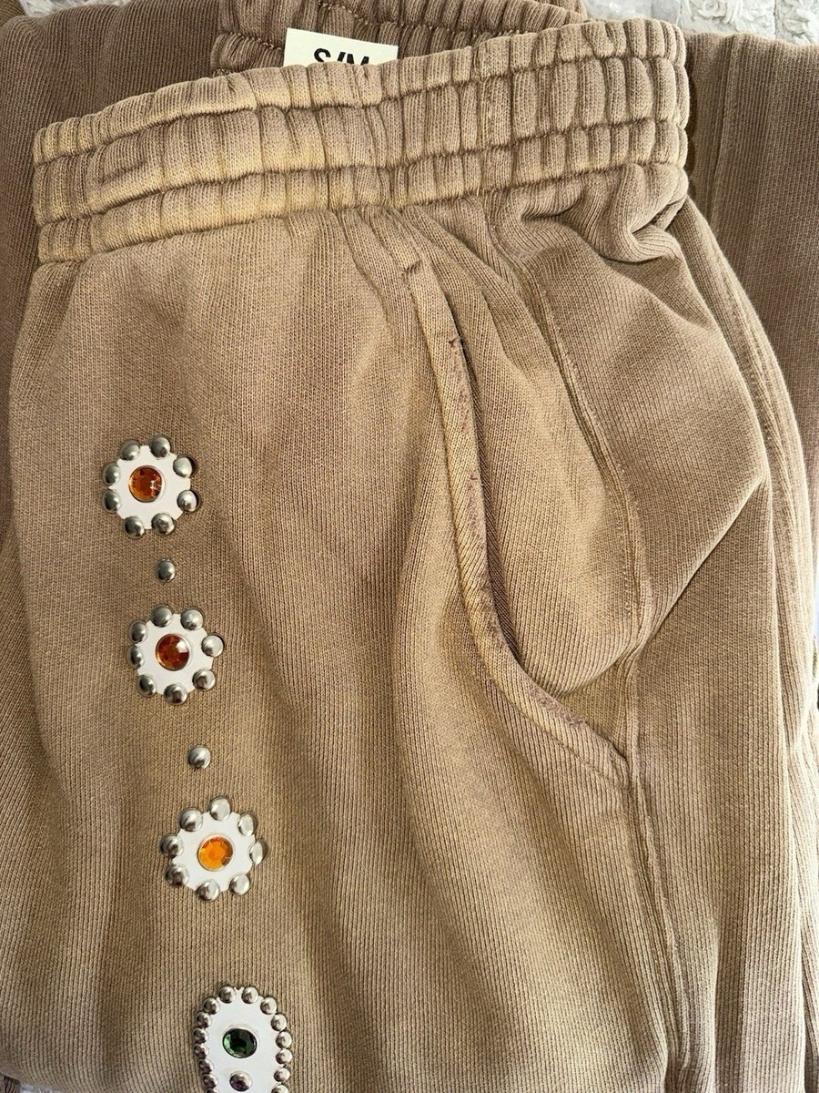 BRAVE STUDIOS Brown Sapphire Zip Hoodie Size Medium + Baggy Sweatpants Size S/M