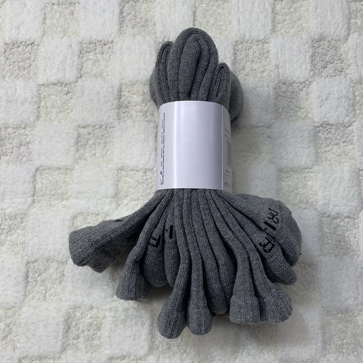 Nike Everyday Plus Cushioned Crew Socks 3 Pairs Large Gray Men Sz 8-12 Grey New
