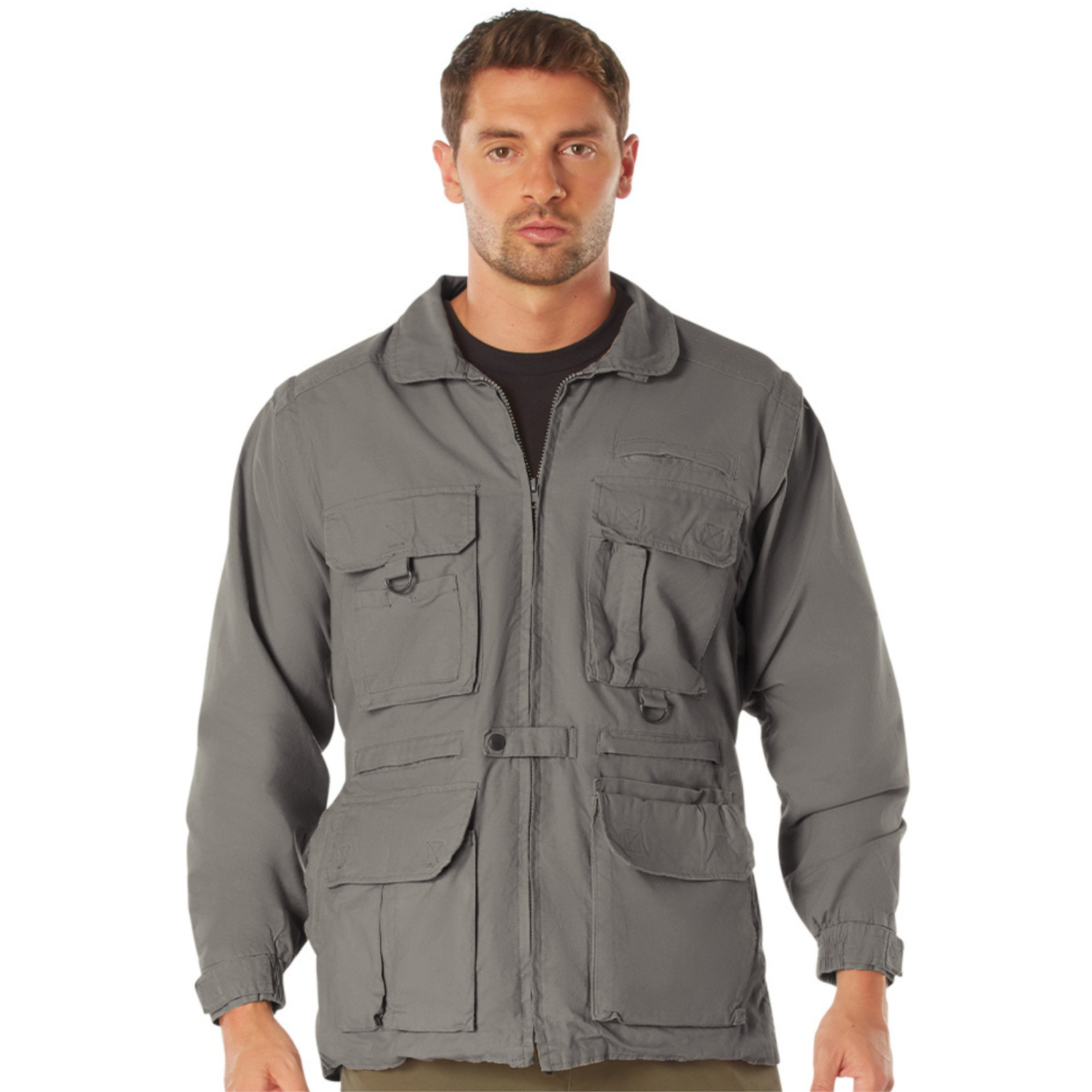 Convertible Safari Trailblazer Tactical Vest Jacket with Removable Sleeves Khaki