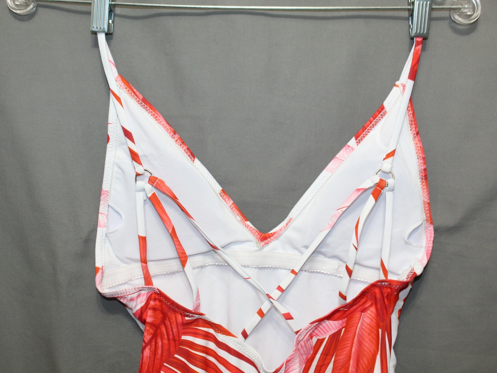 ZAFUL BIKINI womens 1 piece 82% Polyamide 18% Elasthane red/white size small NEW