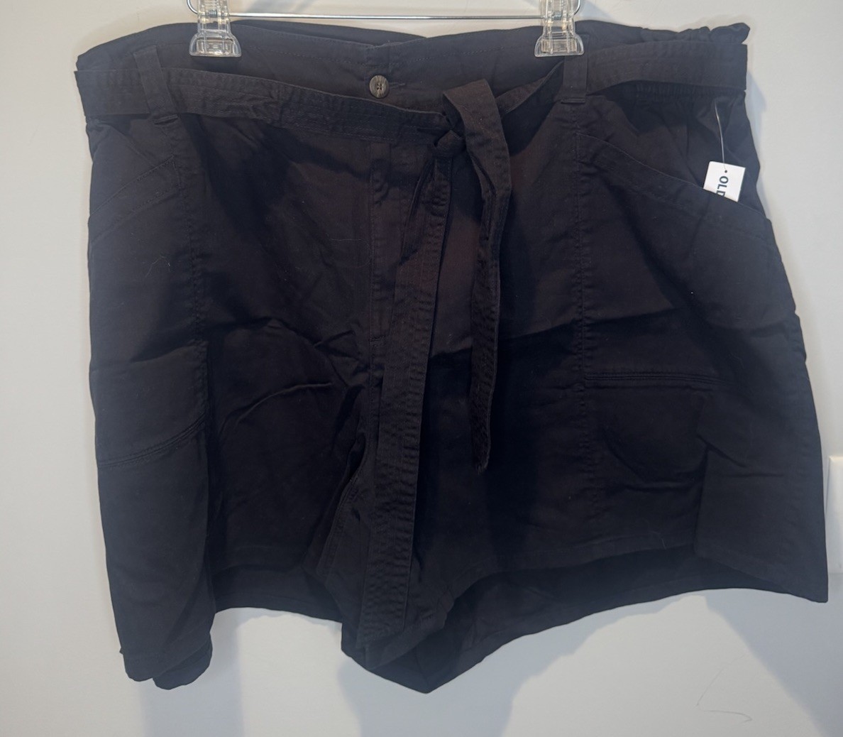 Old Navy Womens Cotton Belted 5” Inseam Shorts 3X NEW Casual Travel Beach