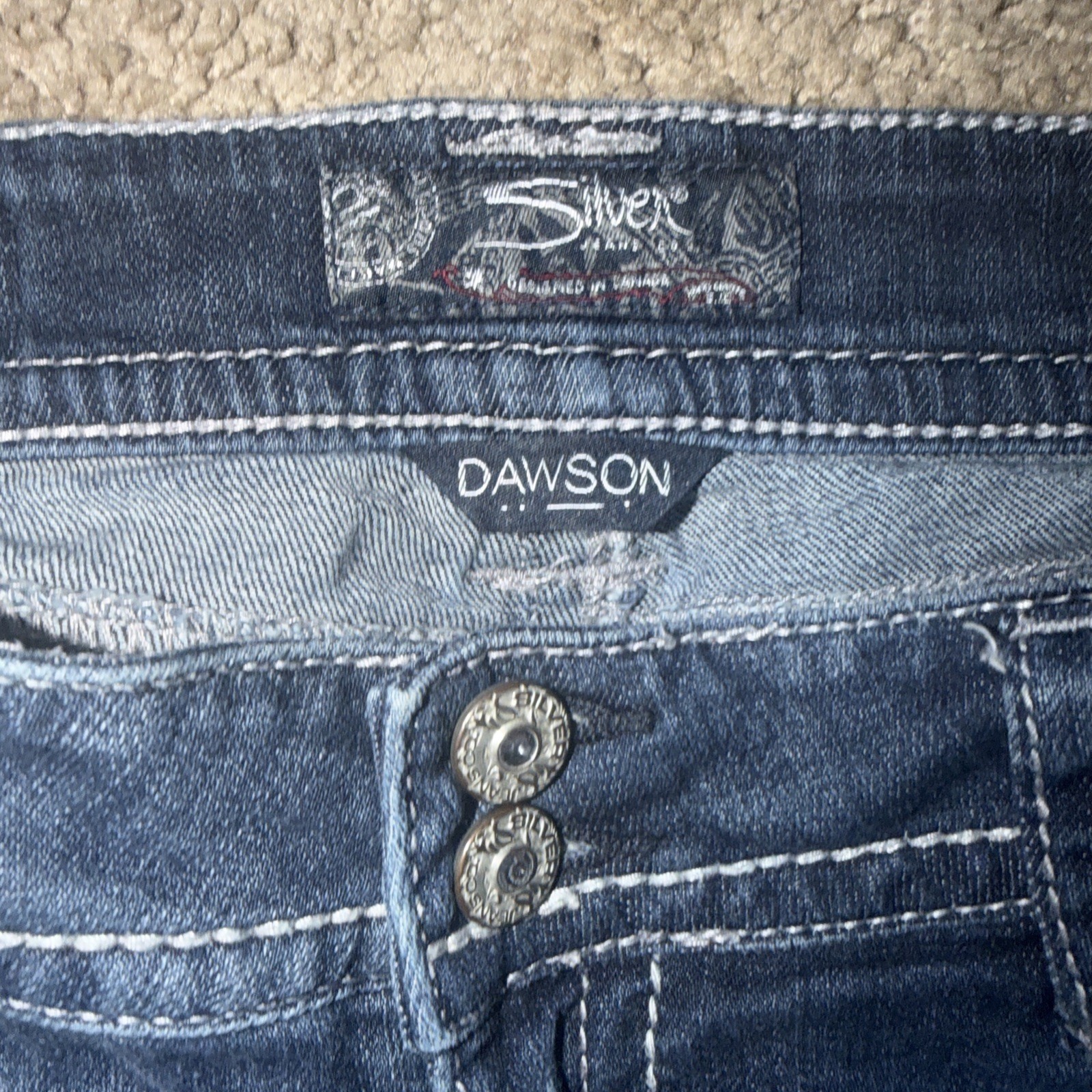 Silver Jeans Dawson Bootcut Jeans Womens 29×32 Dark Wash Stretch Denim