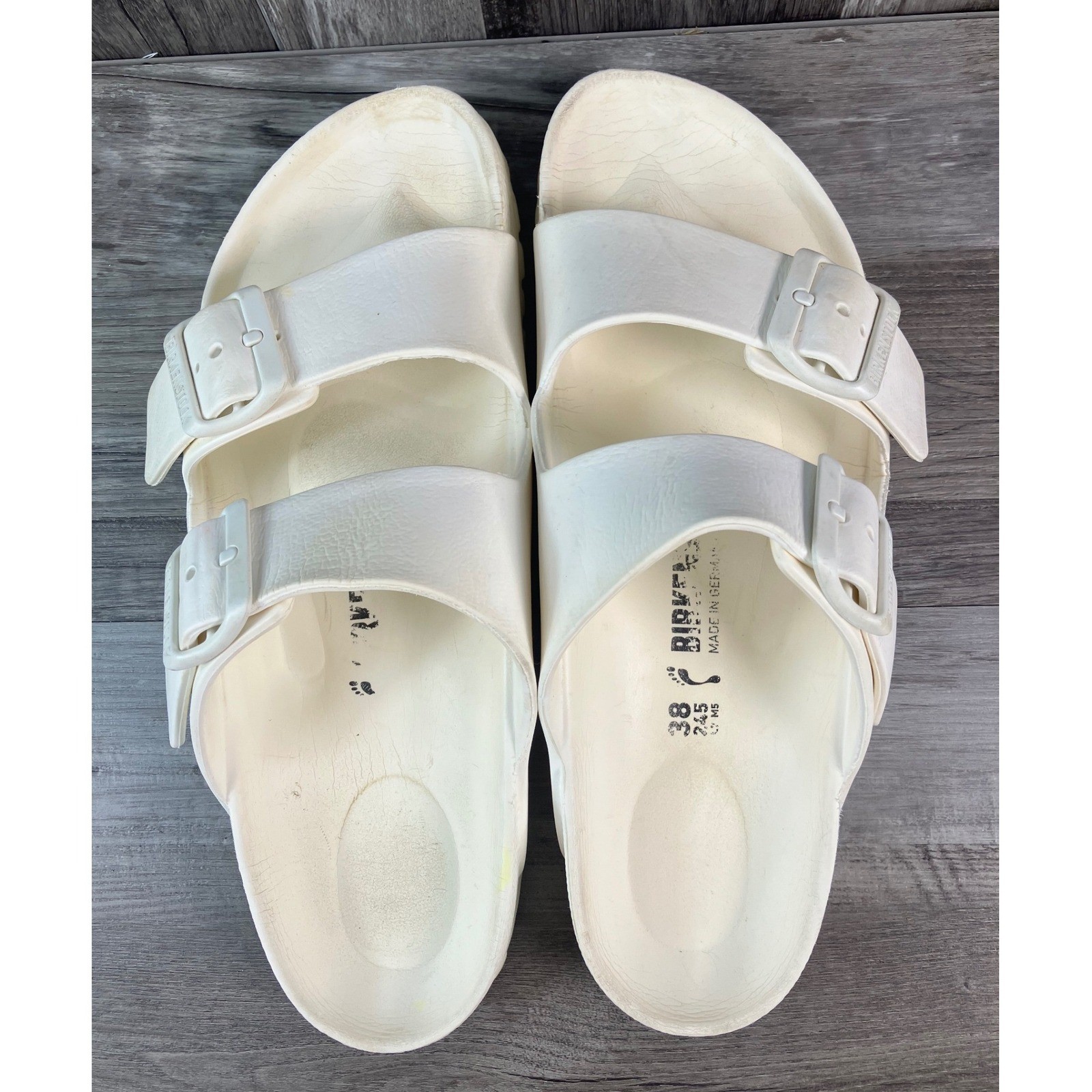 Birkenstock Arizona EVA White Waterproof Slide Sandals Women 7 Men 5 EU 38