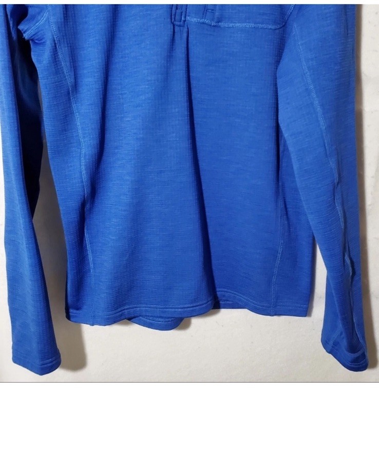Eddie Bauer Men’s XL Blue 1/4 Zip Fleece Pullover Mock Neck w/ Pockets