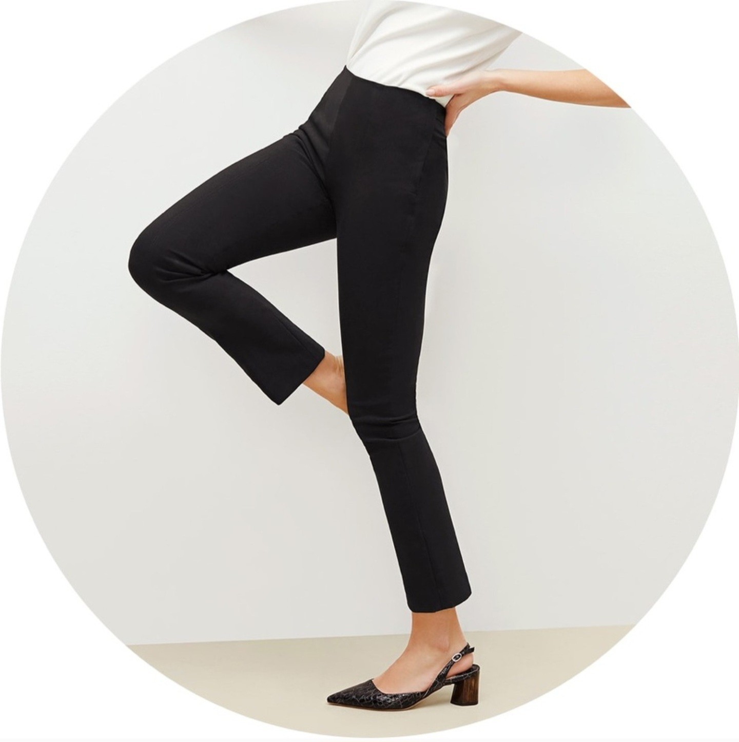 M.M. LaFleur The Foster Pant Black Cotton Nylon Elastane PowerStretch Size 2