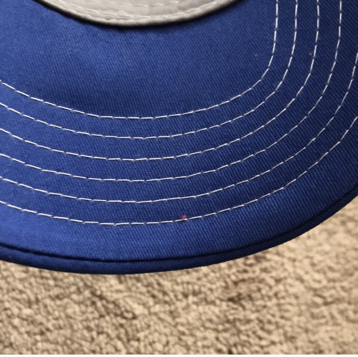Bud Light Men’s Adjustable Blue and Grey Hat One Size Fits Most