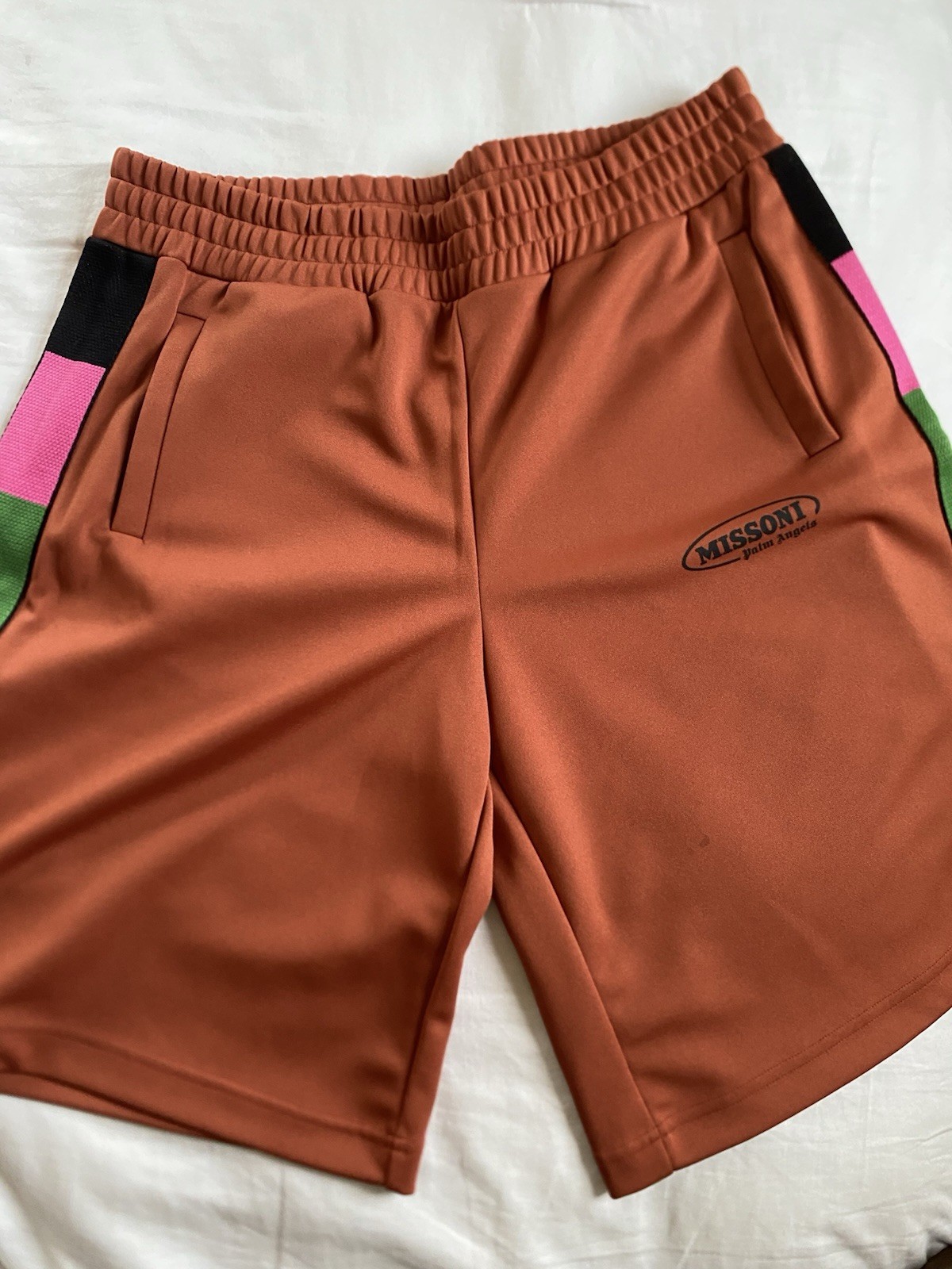 Palm angels White Shorts With Multi Color Side Panels