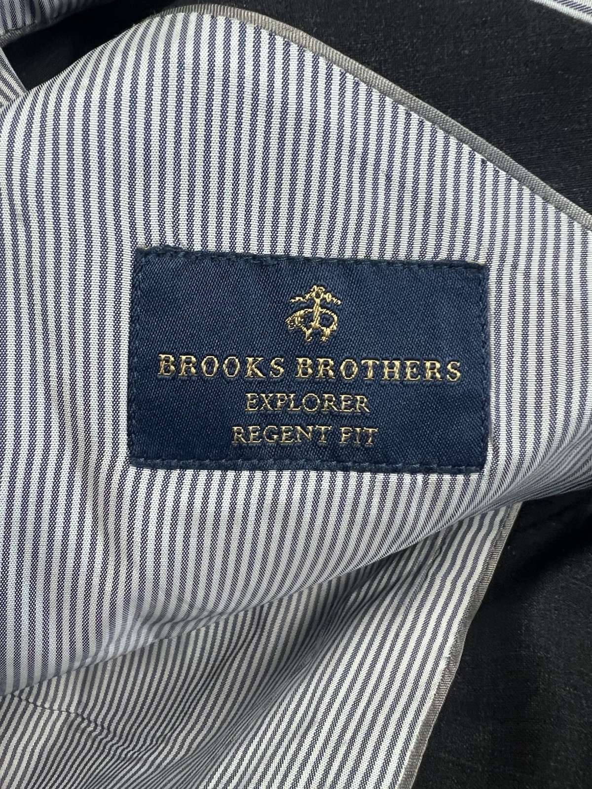 Brooks Brothers Suit Men’s 44R Charcoal Explorer Regent Fit Wool Blend 37×32