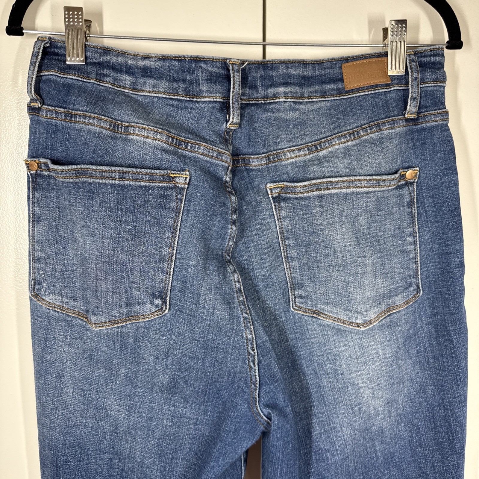 JUDY BLUE Jean Womens Size 31 Boyfriend Fit Mid Rise Medium Wash Stretch Denim