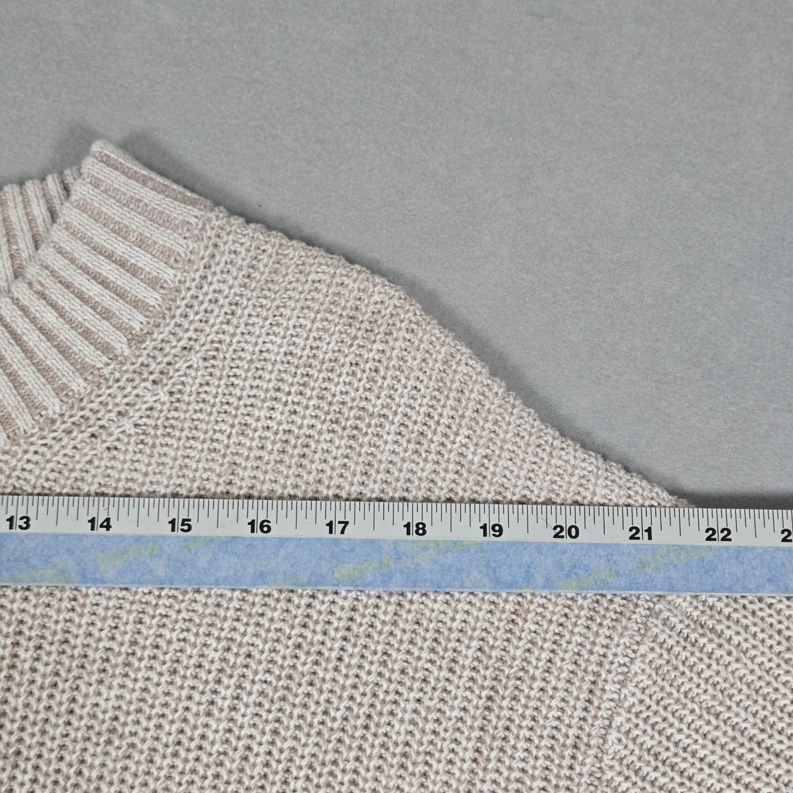 Hallstatt Men’s Shaker Sweater Size L Cloud Gray Long Sleeve Cotton Blend