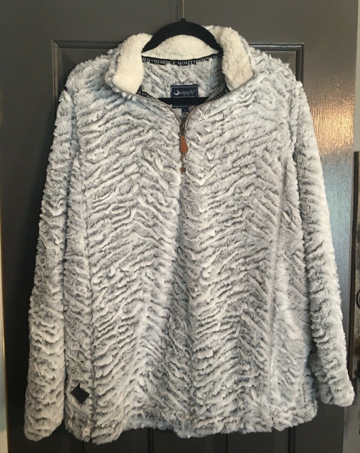Simply Southern Soft Fleece Sharpa Pullover Size L