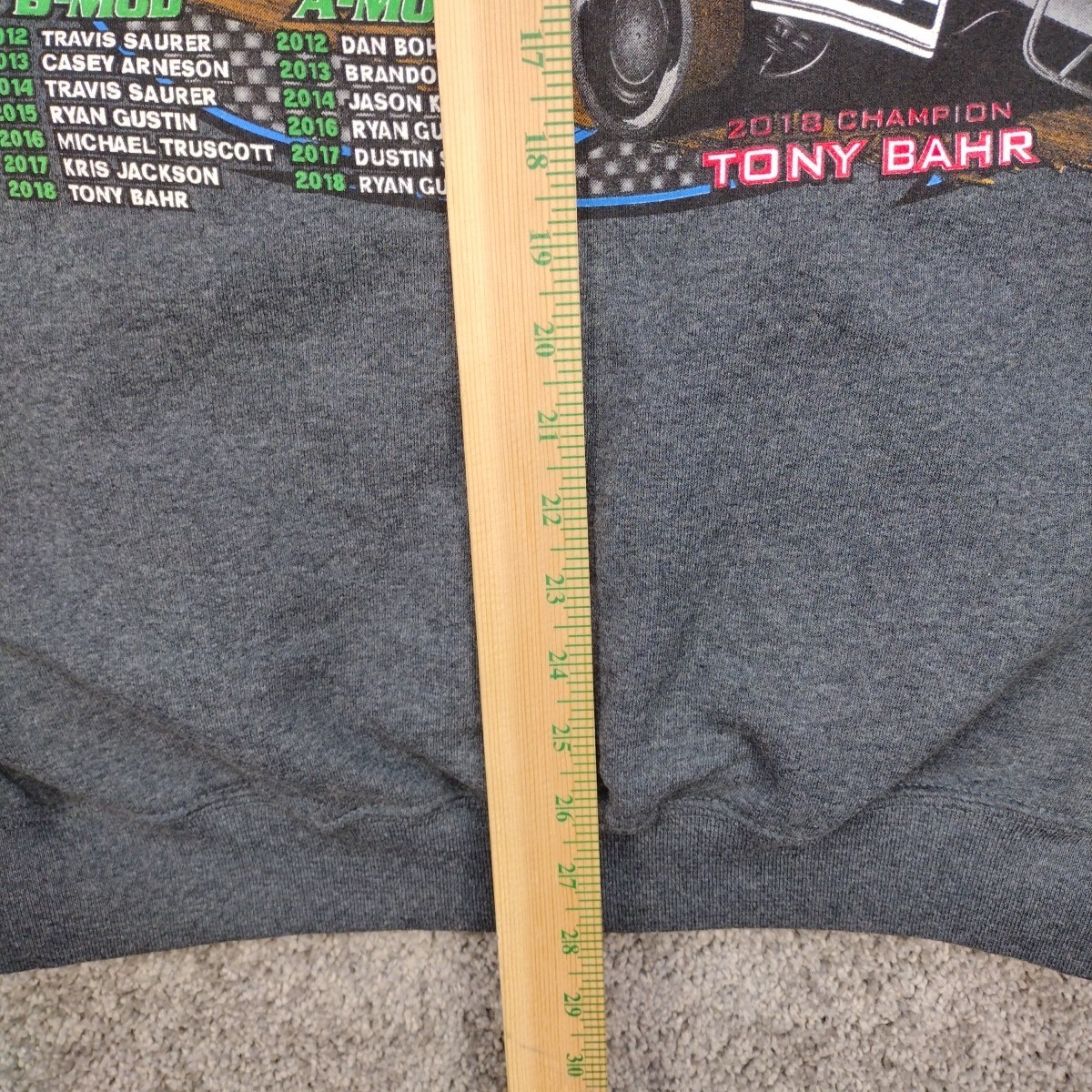 Modified Nationals Speedway Dirt Track Racing Dbl Sided Graphic Hoodie XL Bahr