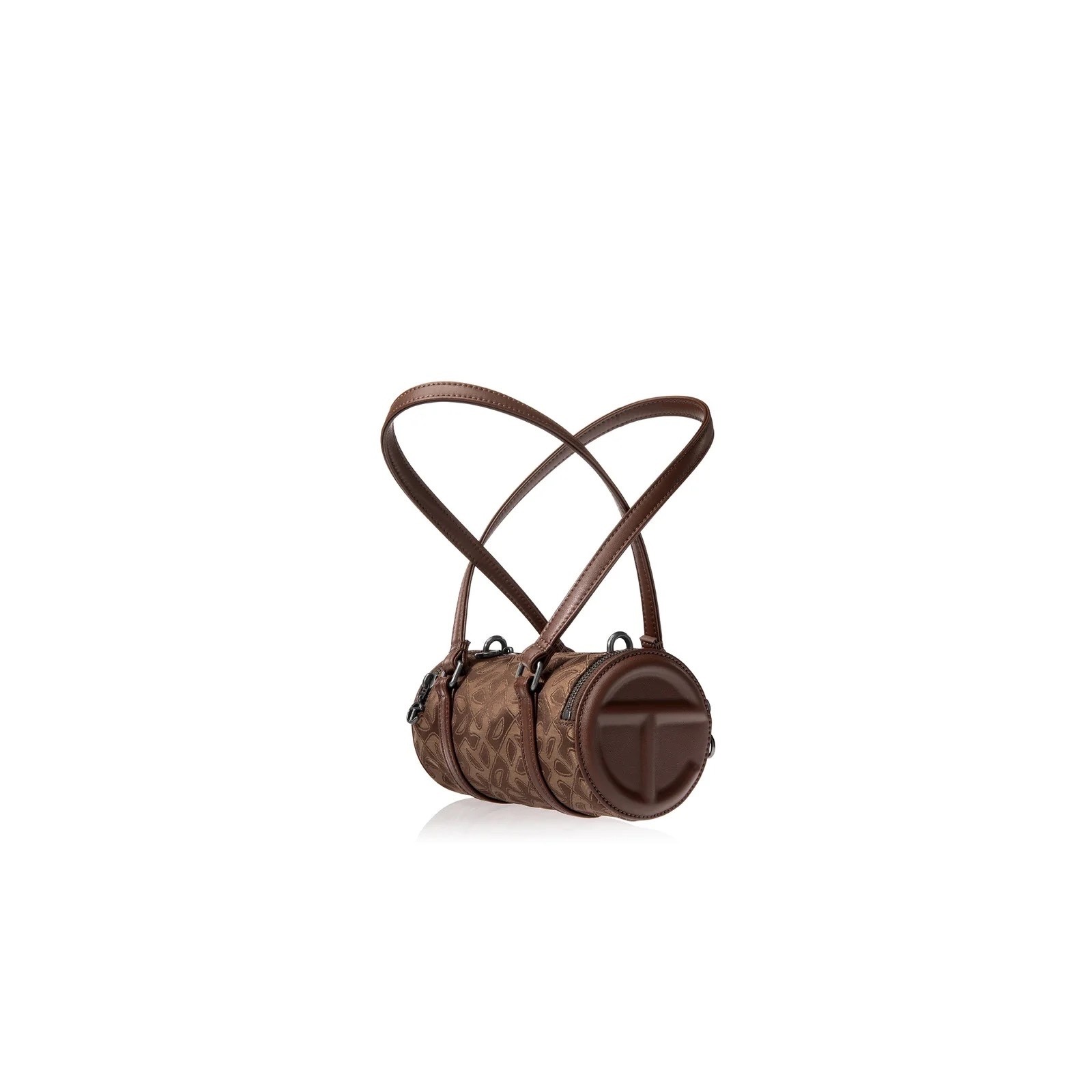 Telfar Small Jacquard Duffle Chocolate Monogram Brand New with Tags and Dust Bag
