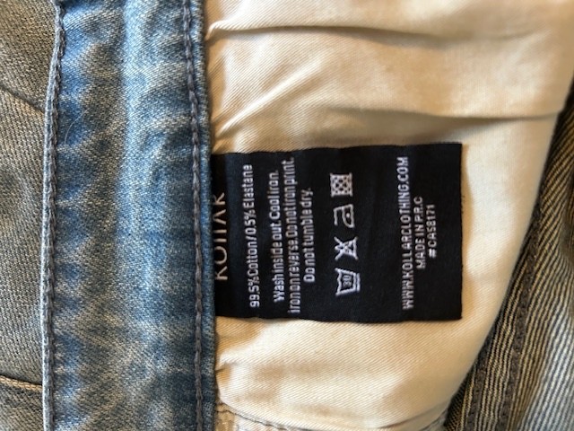 Kollar slim straight jeans men 34