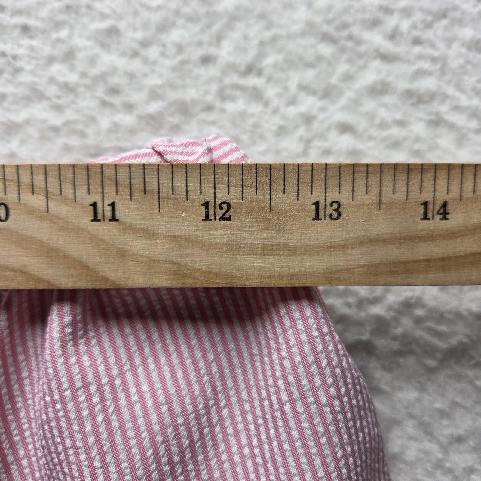 Requirements Pink White Seersucker Striped Wide Leg Cropped Pants Womens Small
