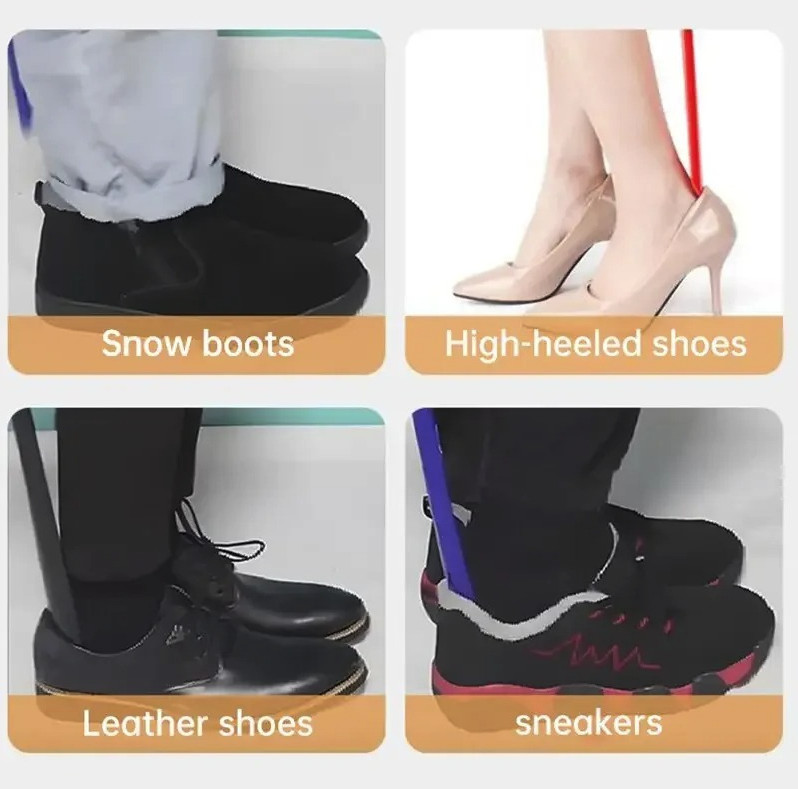 1pc Extra Long Flexible Shoe Horn: Durable Plastic Shoe Spoon Aid – NEW