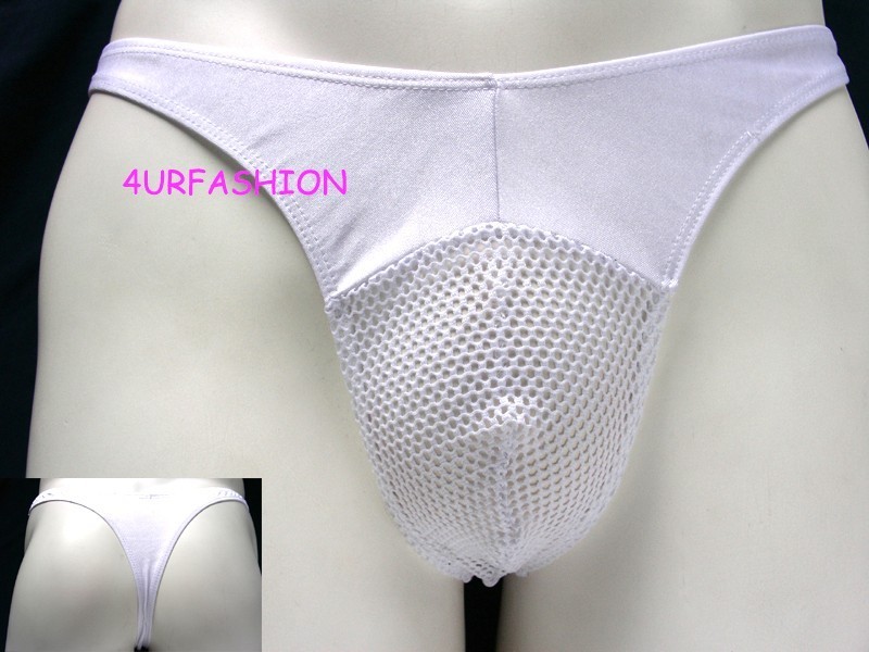 Sexy Men’s Stretch Back Thong See-Thru Panties Underwear #138