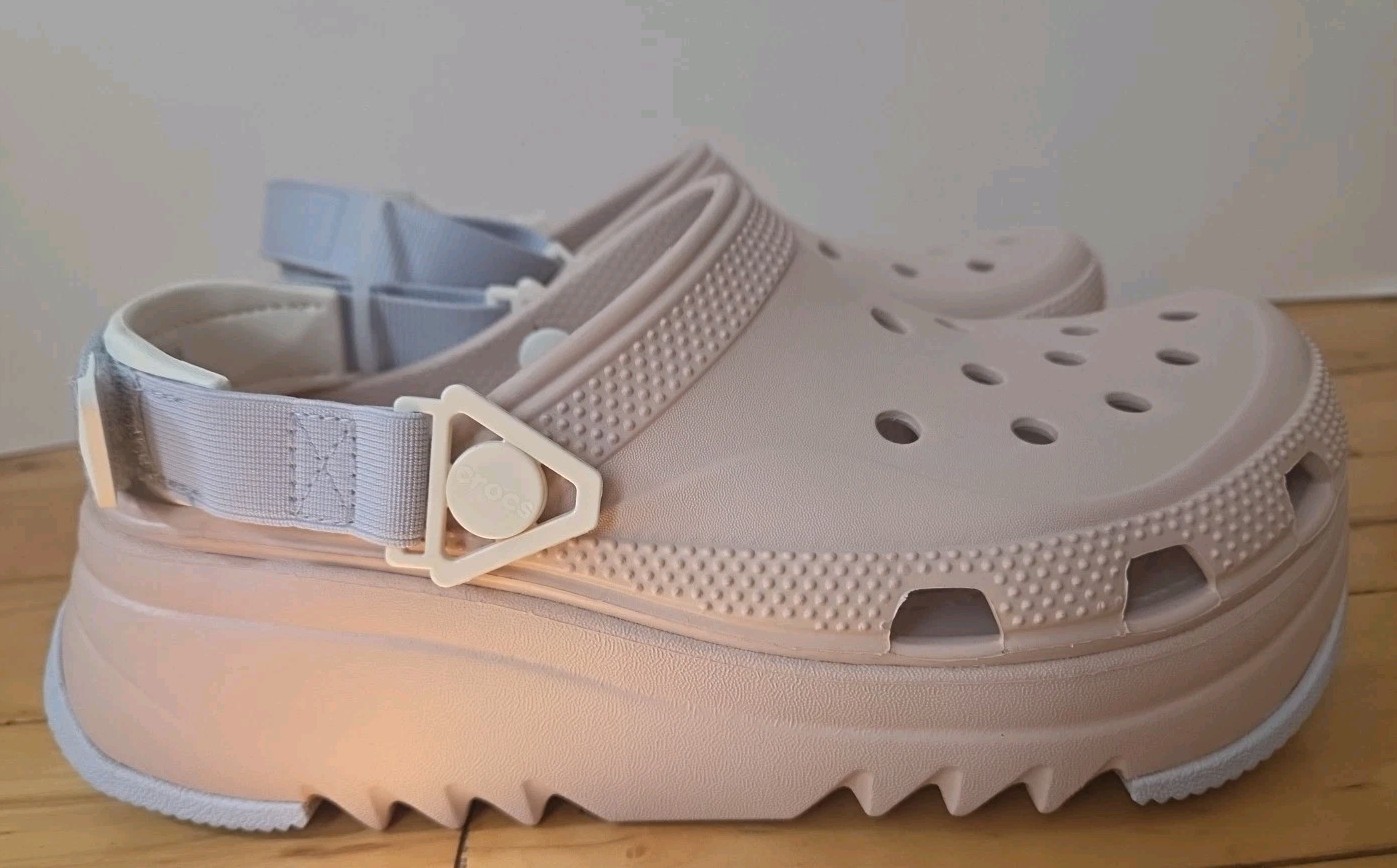 Crocs Hiker Xscape Color Block Platform Women Clog Slingback Sz W9/M7 BEIGE NEW
