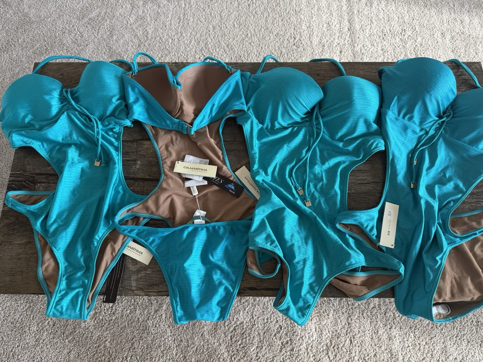 cia maritima swimwearn Turquoise One Piece Swimsuit M, L, XL Or Medium
