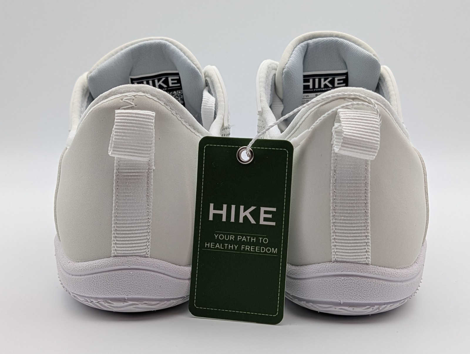 Hike Footwear W9/9.5 M7/7.5 EU40 HF Stride Barefoot Walking Shoes Sneakers White