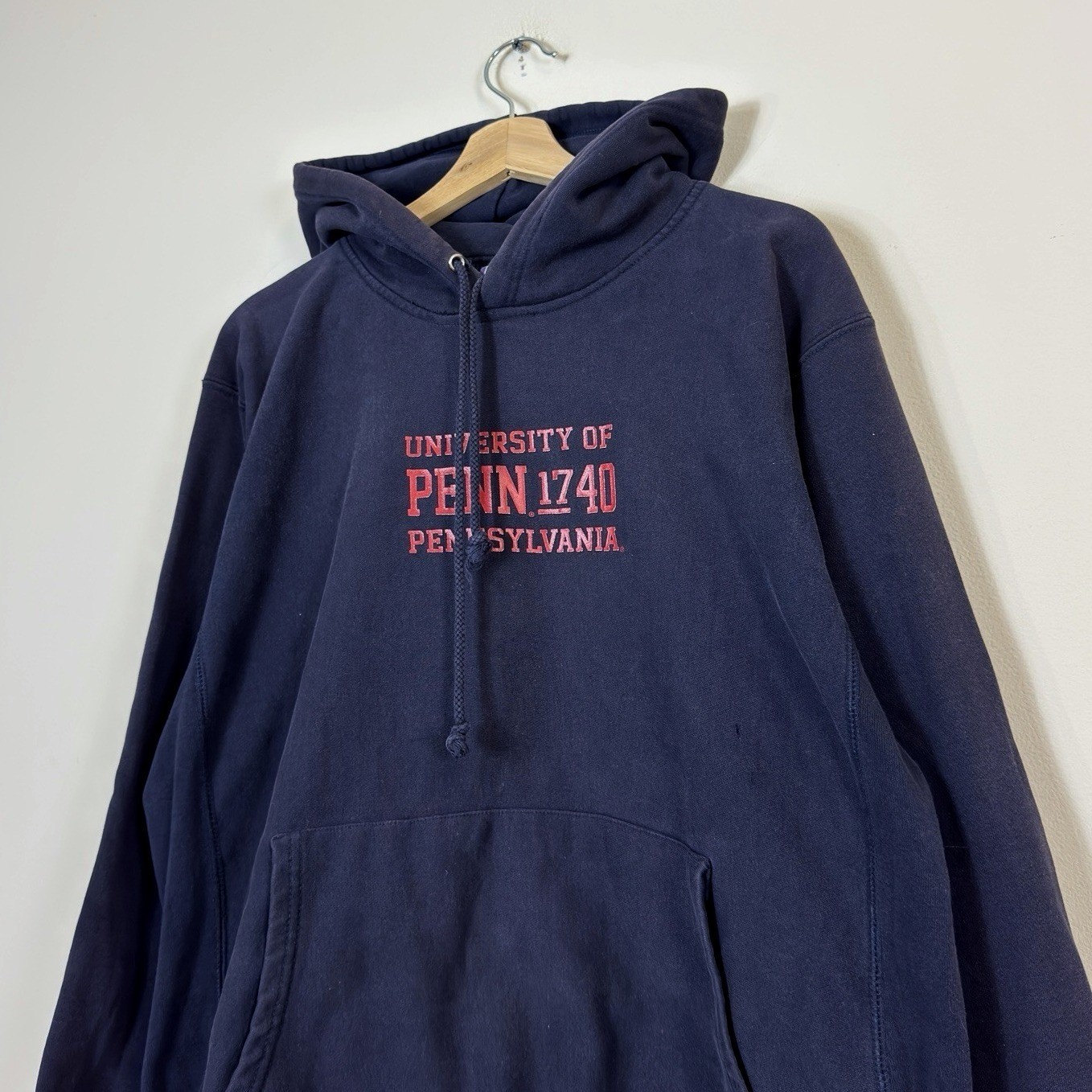 Vintage 90s MV Sport Pro Weave University of Pennsylvania Penn State Hoodie M/L