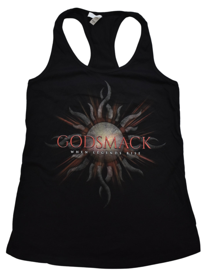 Godsmack When Legends Rise Sun Logo Womens Racerback Tank Top Shirt New Small