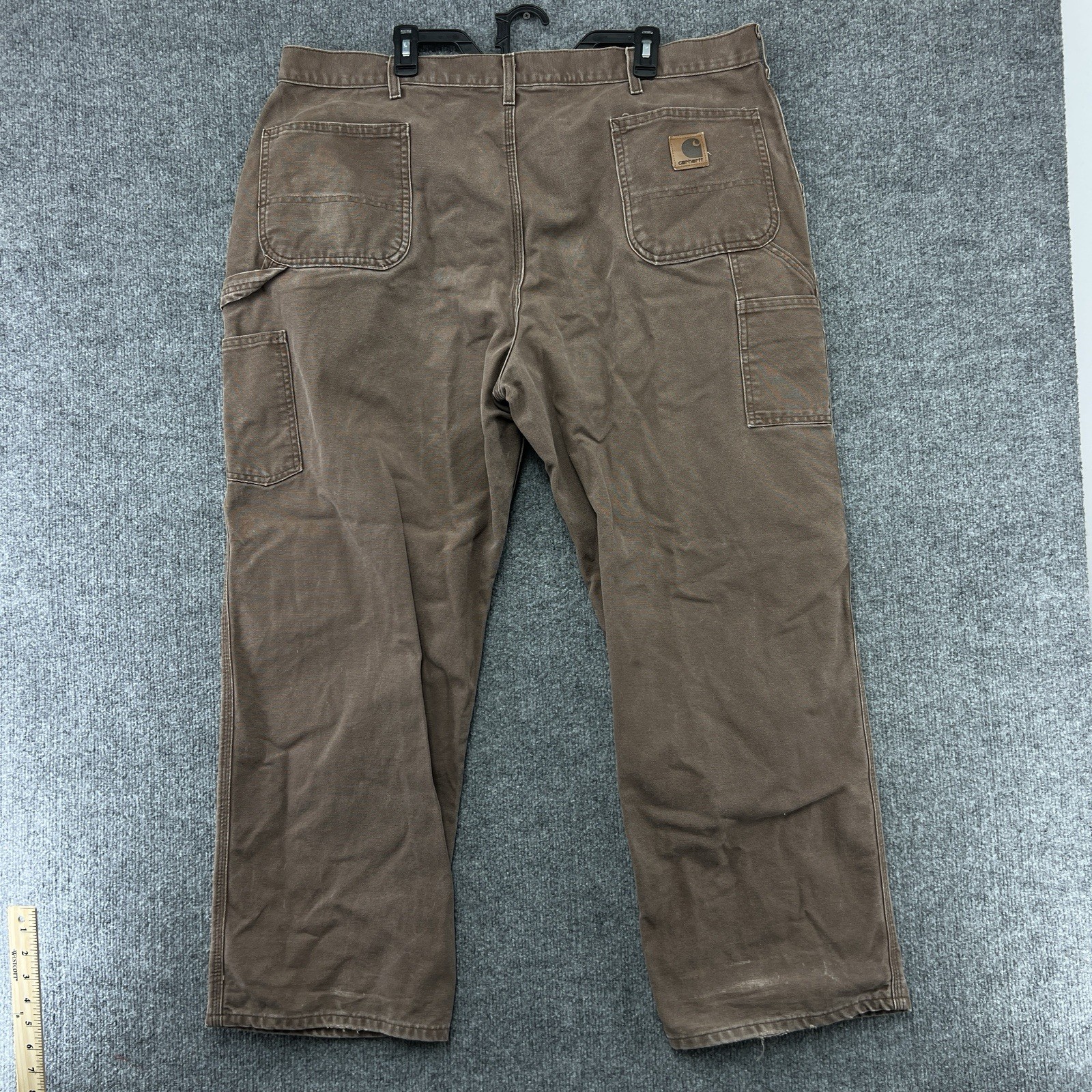 Vtg Carhartt B11-CHT Heavy Pants Mens 42×30 Brown Utility Workwear Carpenter