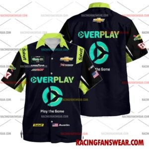 Austin Green Nascar Racing 2026 Apparel Clothes Hawaiian Polo Shirts