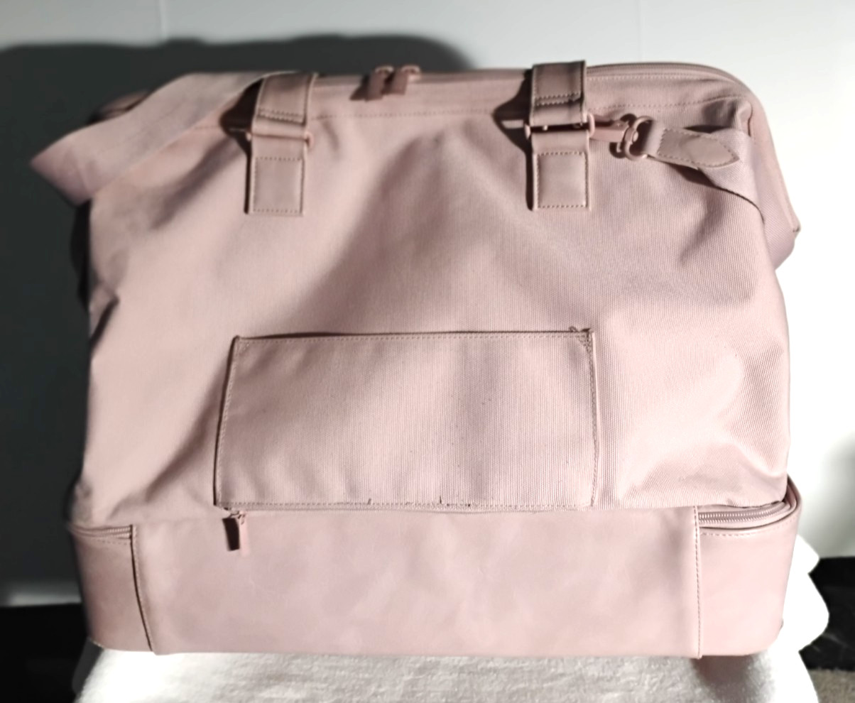 Beis XL (19″) Weekender Atlas Pink Canvas & Vegan Leather Bag