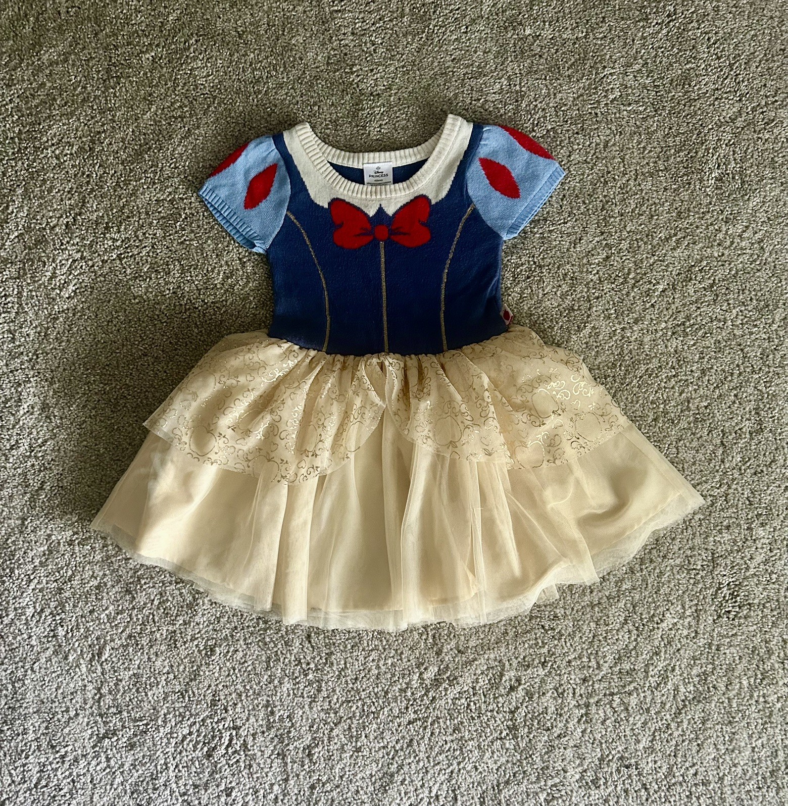 Disney Princess Snow White Costume Knit Sweater Top Tutu Skirt Dress 5T