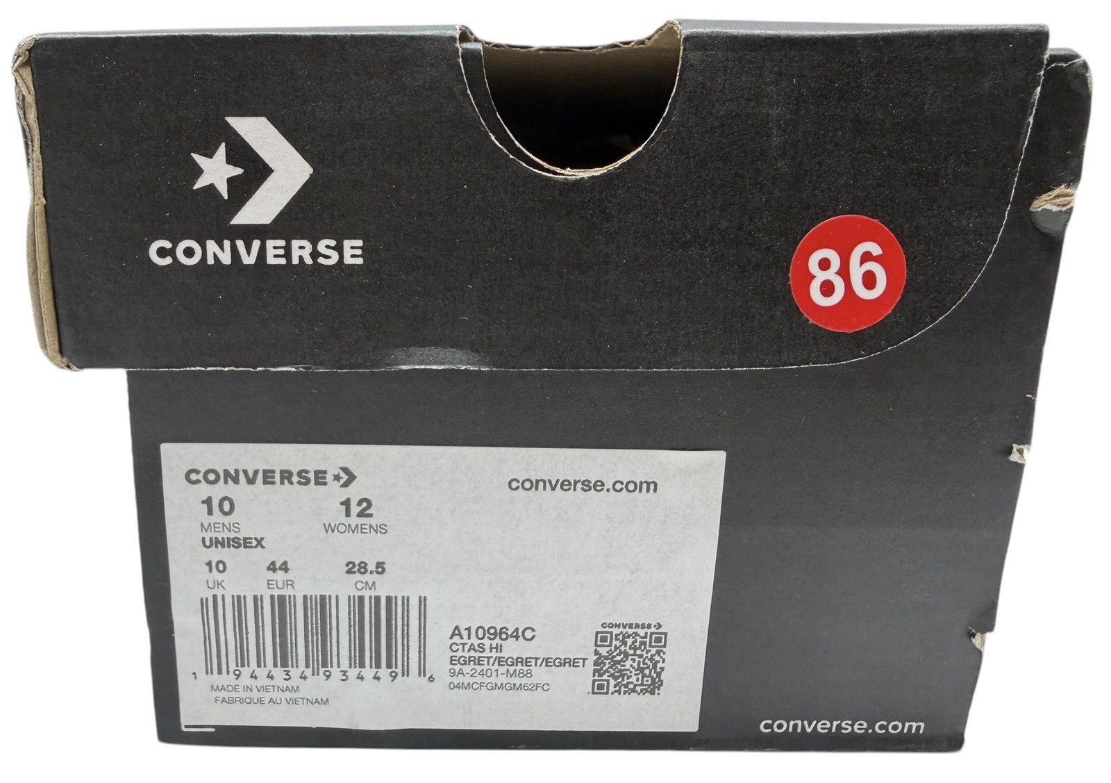 Converse Chuck Taylor All Star CTAS Hi Mens Sz 10 Egret White A10964C