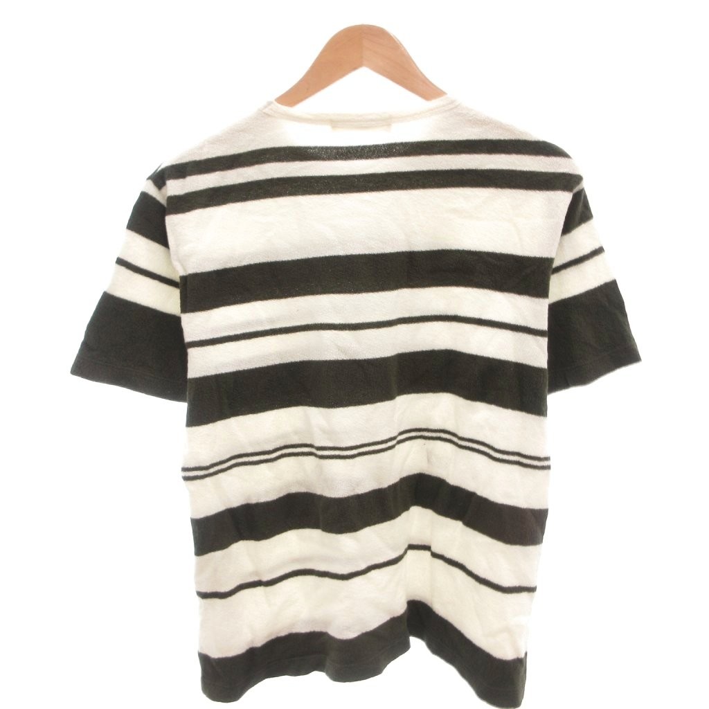 Edifice Men’s White Moss Color Striped T-Shirt S Round Neck Good Condition