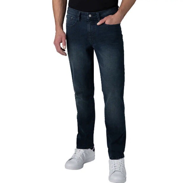 IZOD Soft Touch Comfort Stretch Slim Fit at Seat & Thigh (Dark Blue, 32W x 32L)