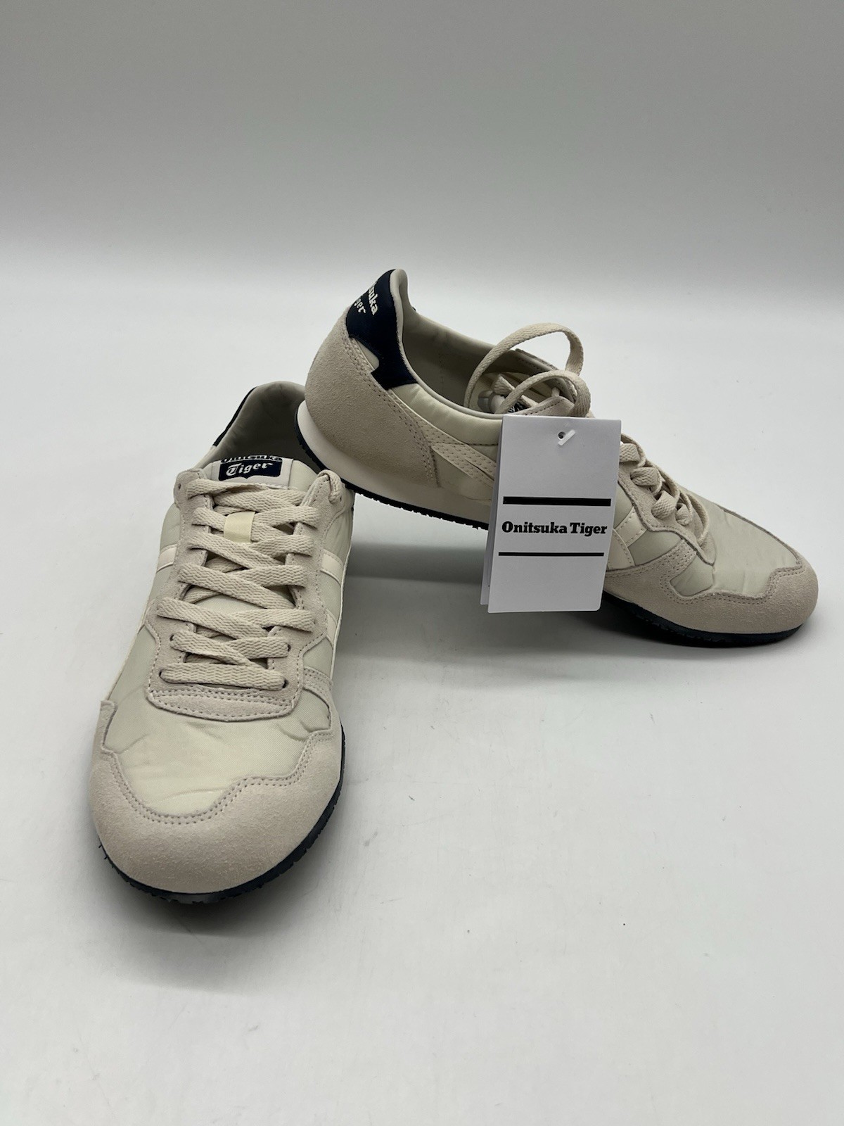 Onitsuka Tiger Serrano Men’s Sz 9 Oatmeal Cream Suede Mesh Running Sneakers Shoe