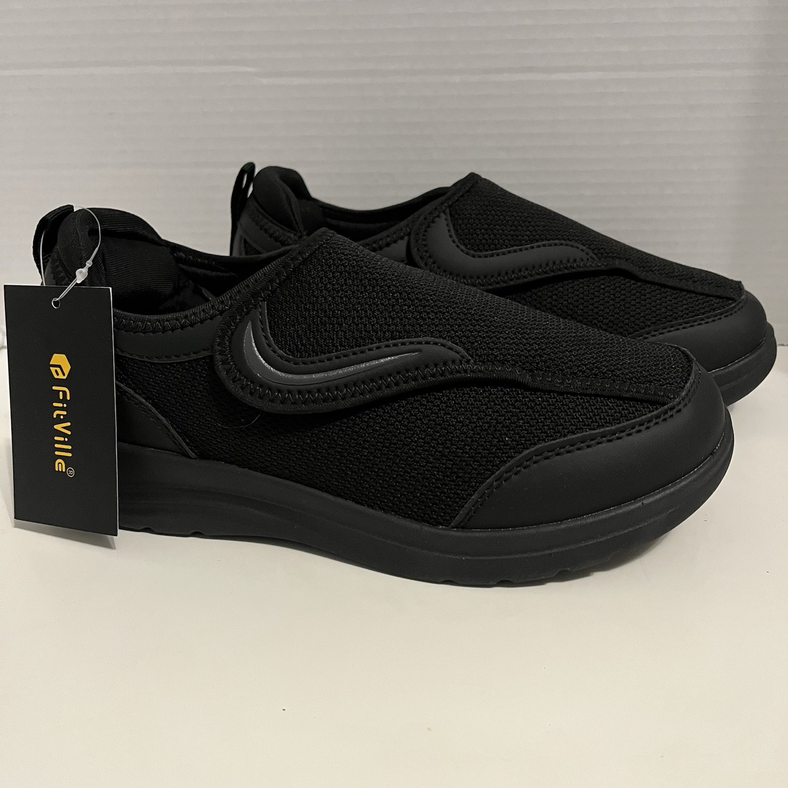 FitVille Easy Top Wings V9 Women’s Shoes US Size 8.5 EW ~ Jet Black