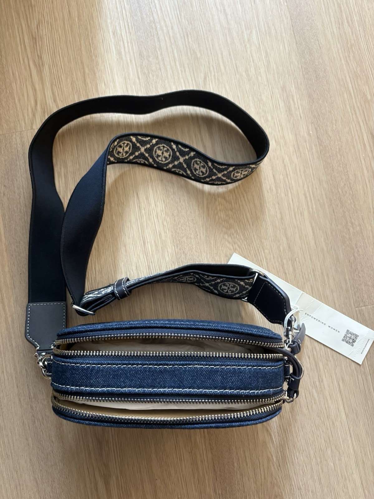 Tory Burch Mini Miller Denim Crossbody Bag