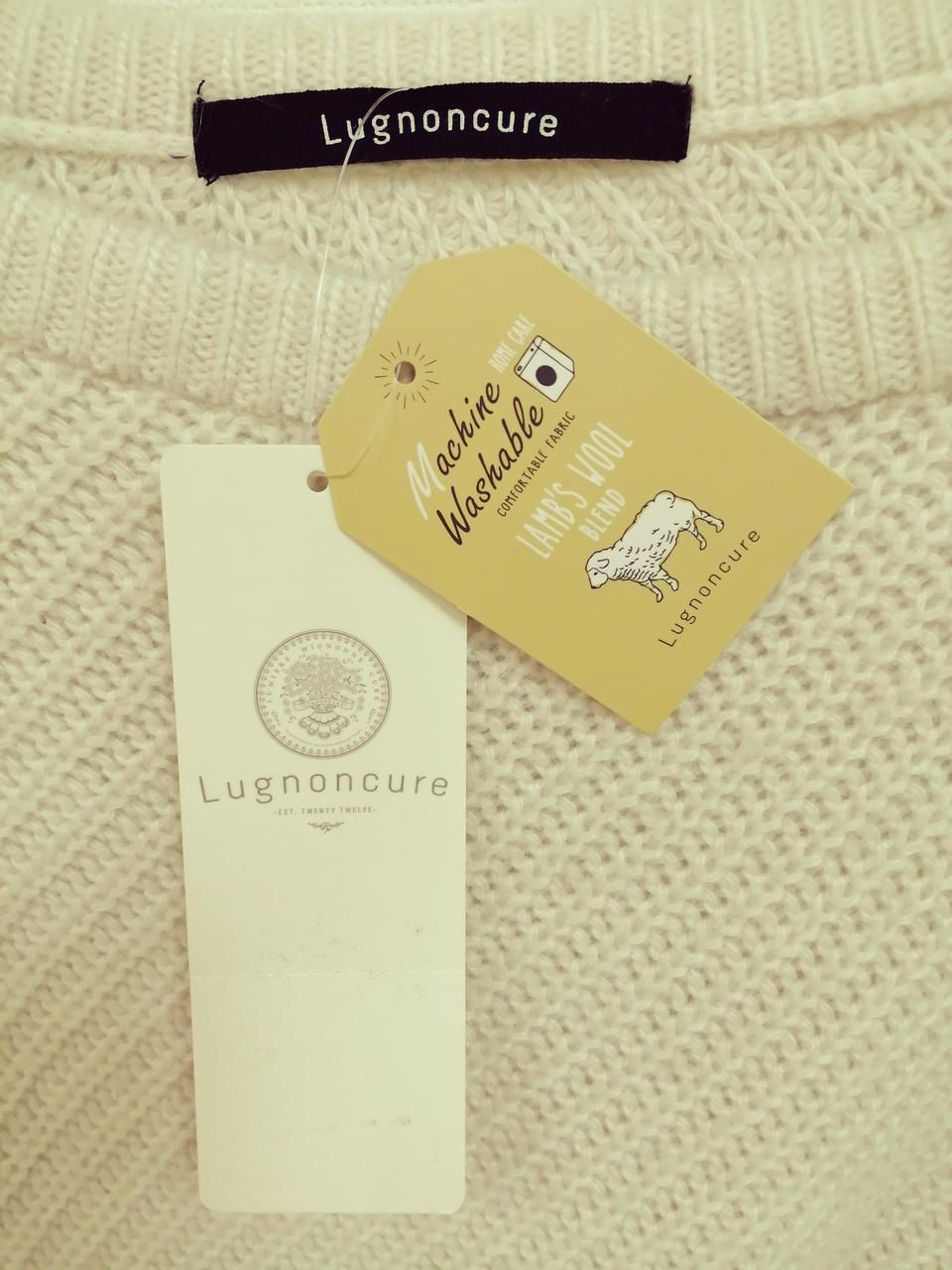 LUGNONCURE Pullover Knit With Tag off-white F Used