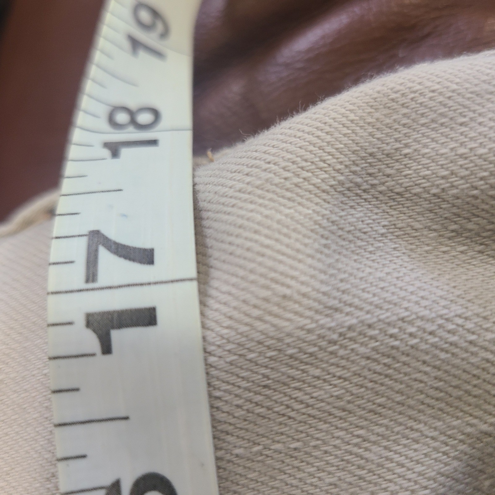 Lee Relaxed Straight Leg Pants Women’s 14M Beige Twill Khakis Casual