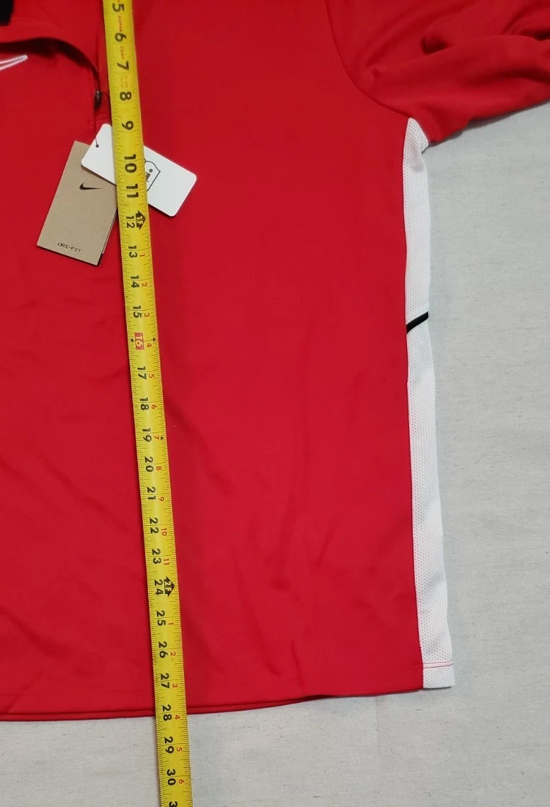 Nike Academy Men’s L Red Black Pullover 1/4 Zip Drill Top Dri-FIT FZ9767 627