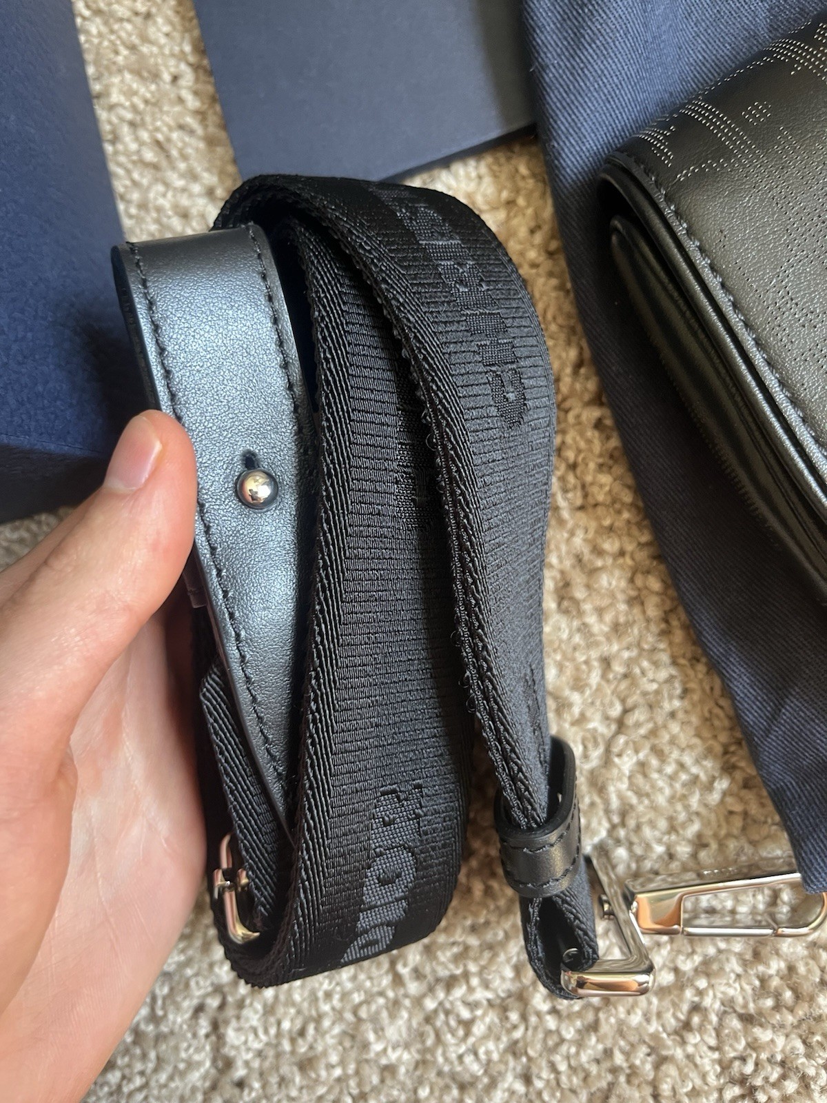 Dior Saddle Mini Galaxy Oblique Black Logo Pattern Men’s Crossbody Full Set