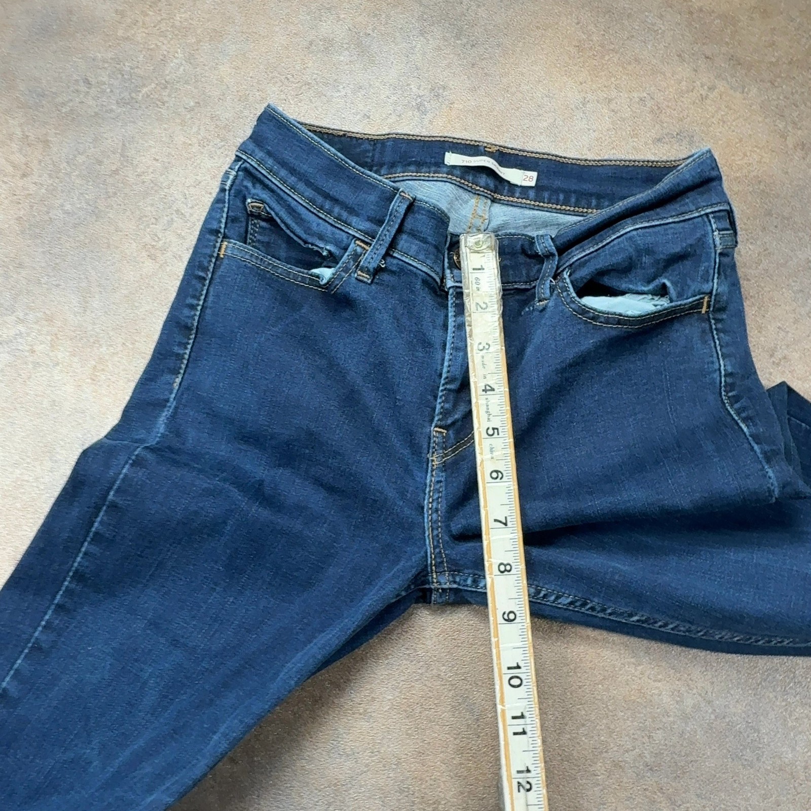 LEVI’S 710 Jeans Blue Womens (28 Inch Waist) (31 Inch Leg) Super Skinny Fit