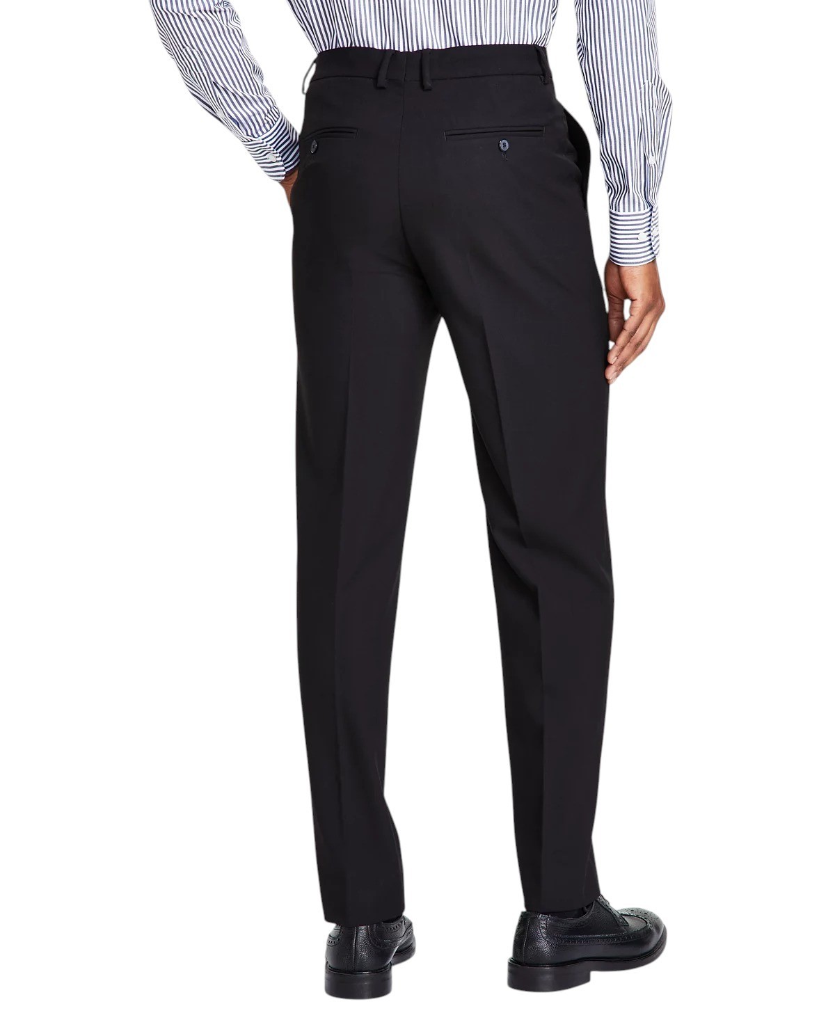 Nautica Mens Modern fit 2 Piece Suit 42 L Pants 36 / 34 Black Solid