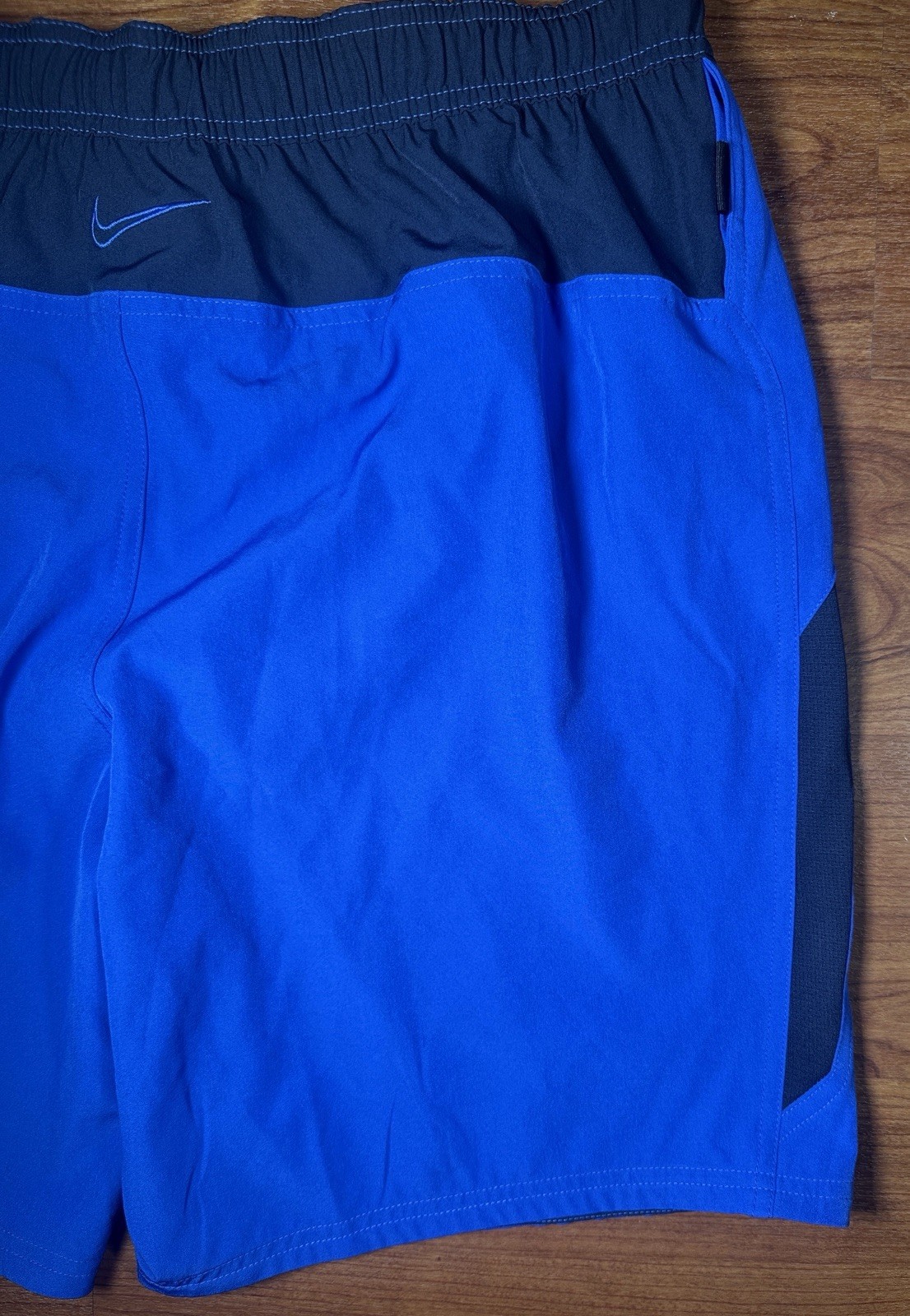 Nike Swim Men’s Core Solid Volley Shorts Blue Black Size XL Drawstring Trunks