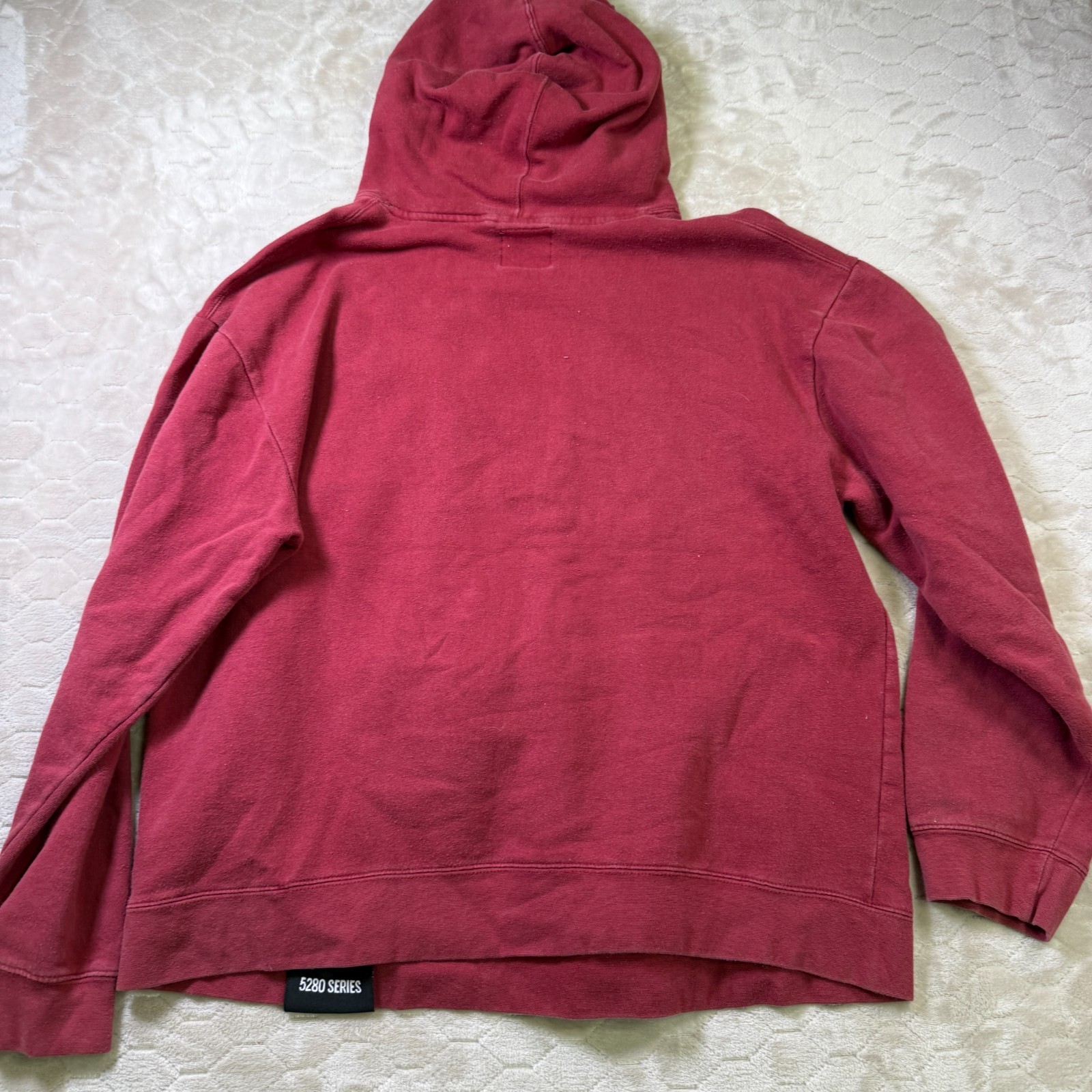 Level 1 Red Hoodie Sweatshirt Streetwear Pullover Sz XXL 5280 Series Faded Worn
