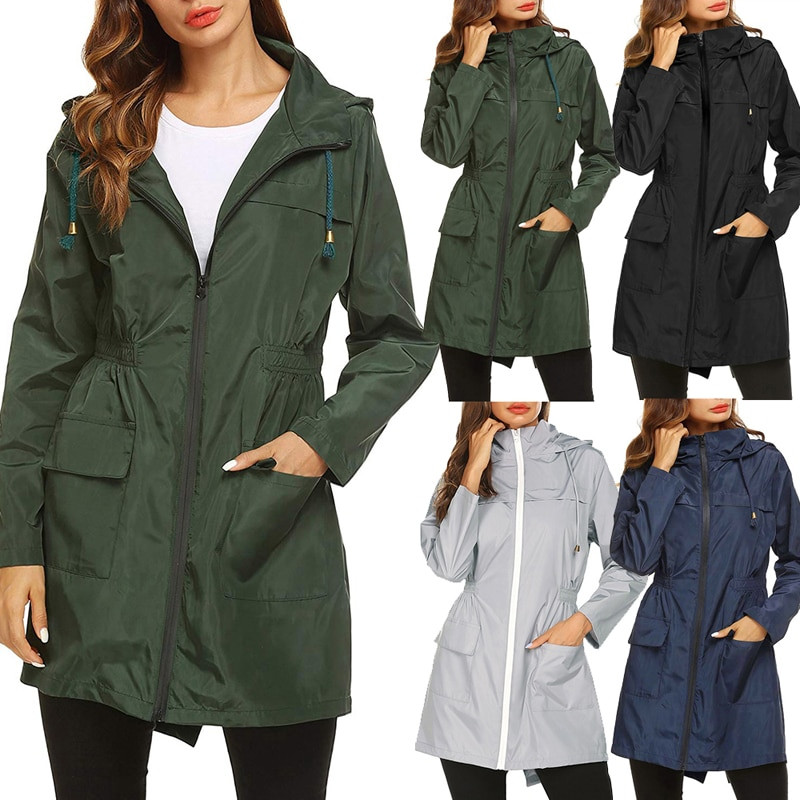 Waterproof Light Raincoat Hooded Windbreaker Mountaineering Jacket Women’S Jacke