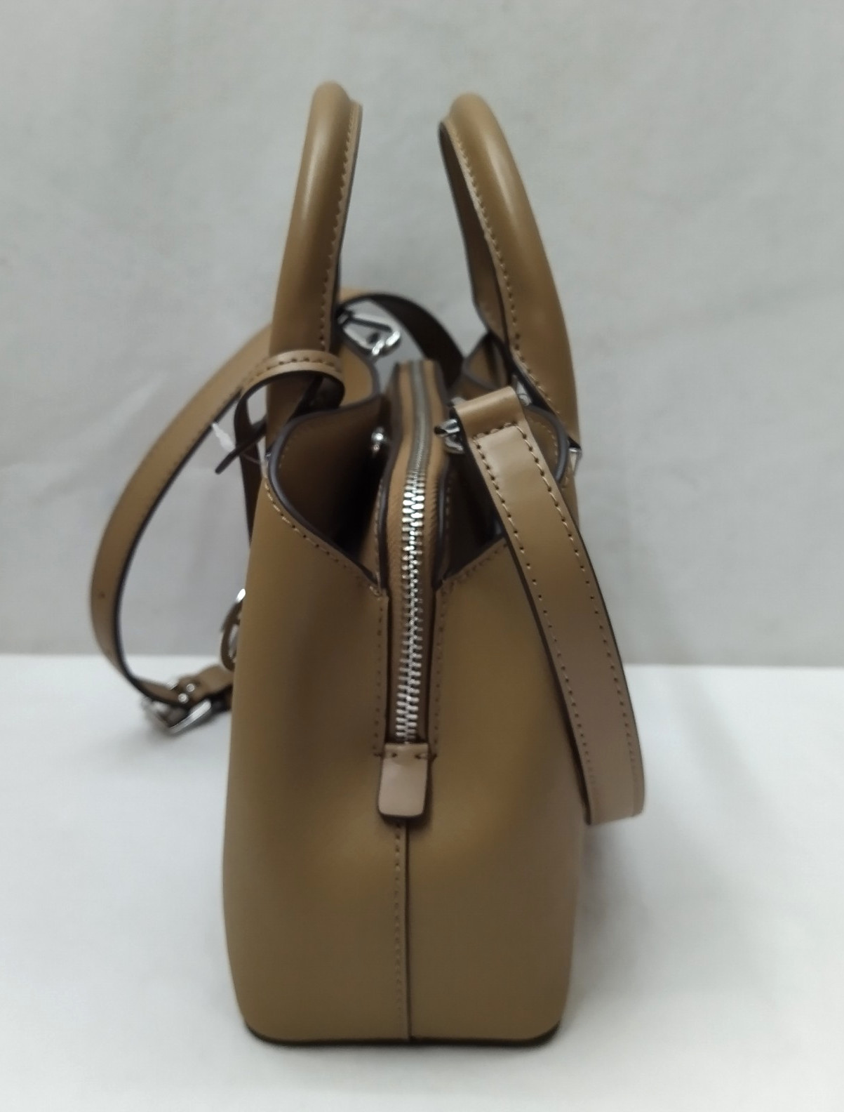 Michael Kors Savannah Brown Leather Double Handles Satchel Bag – NWT