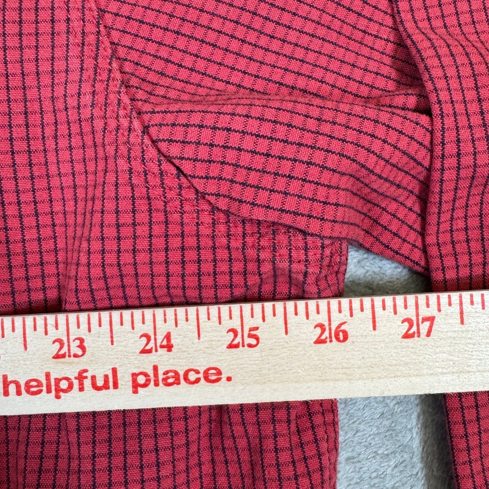Tyndale Mens 2XL FR Flame Resistant Work Shirt Red Check Arc Rating 9.1 HC 2 USA
