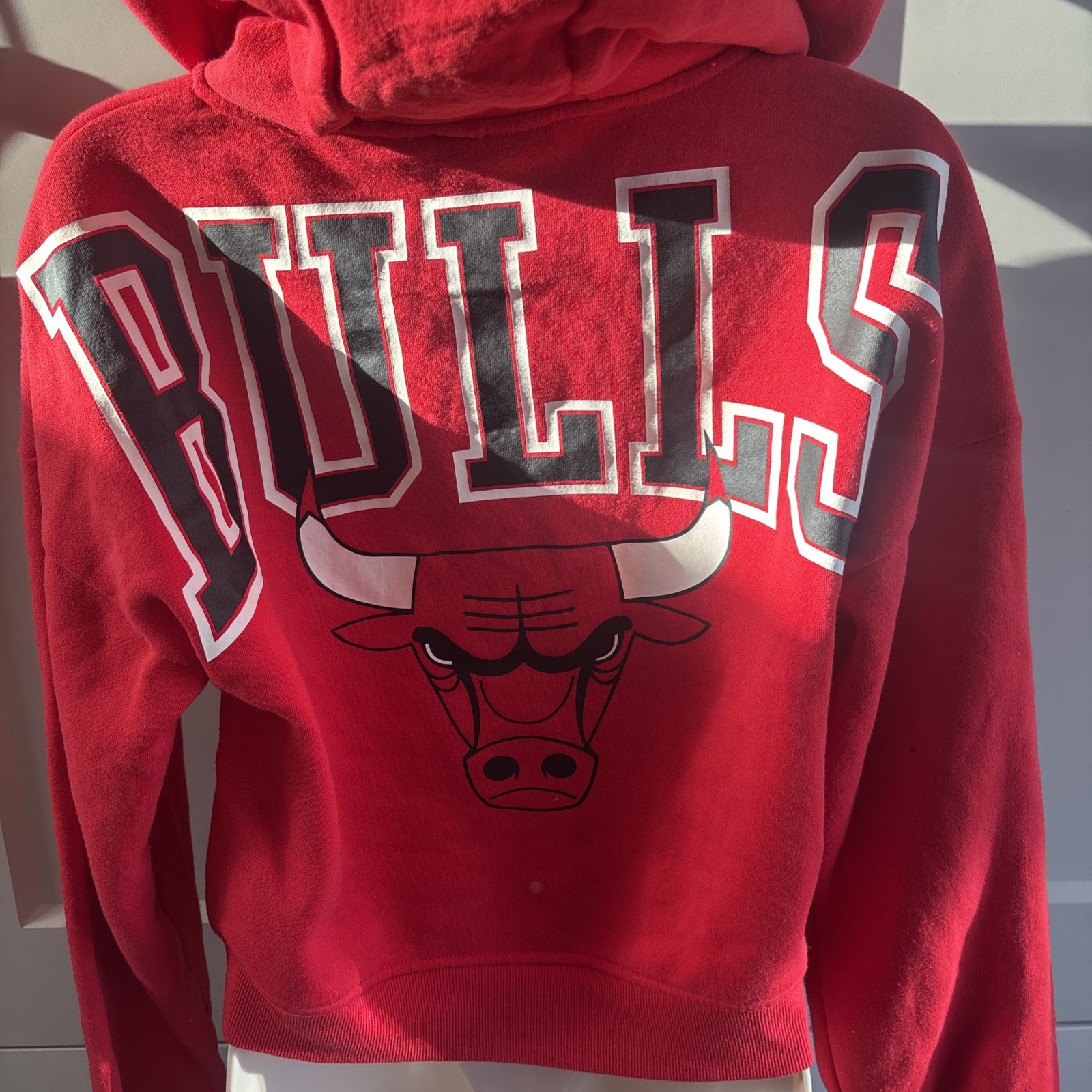 NBA Chicago Bulls Cropped Red full zip hoodie Size 2XS