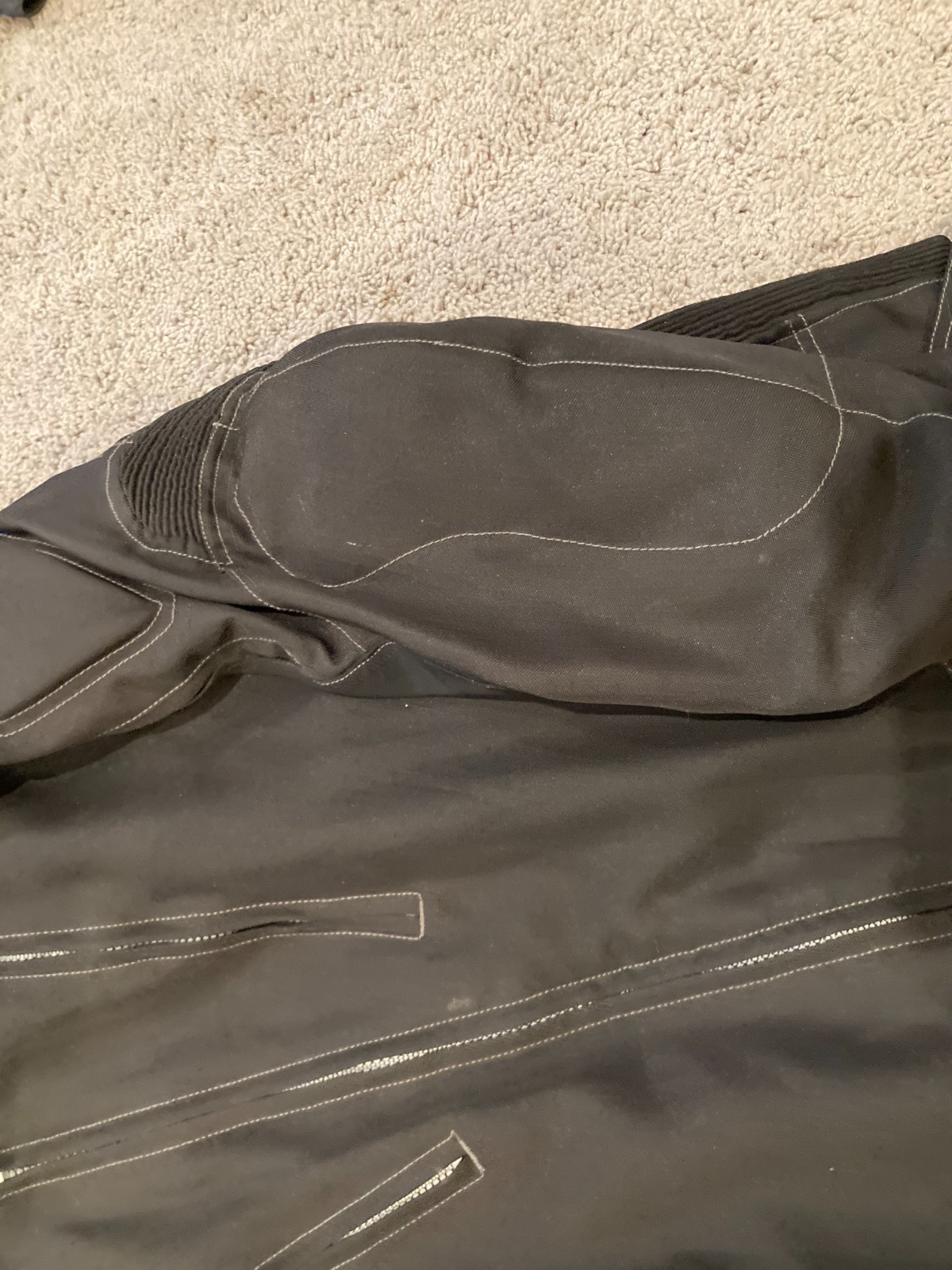 Fieldsheer Mens Black Leather Mesh Armored Motorcycle Riding Jacket Size 2xL